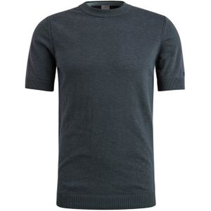 Cast Iron T-shirt blauw (Maat: 2XL) - Effen - Halslijn: Ronde hals,