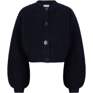 Dante6 Dames vest blauw (Maat: XS) - Effen - Halslijn: Ronde hals,