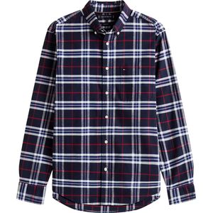 Tommy Hilfiger - Brushed Oxford Check - Overhemd - Wedge Blue - Regular Fit