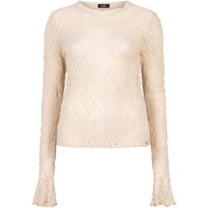 Ibana Top beige (Maat: XS) - Halslijn: Ronde hals,