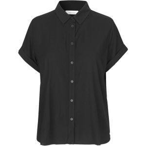 Samsøe Samsøe Dames blouse zwart (Maat: ES) - Effen - Halslijn: Polokraag,