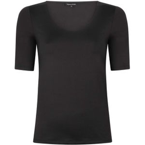 Tramontana T-shirt zwart (Maat: XL) - Effen - Halslijn: V-hals,