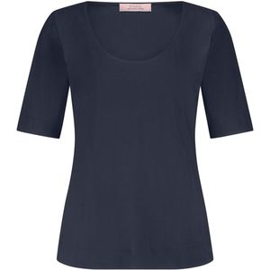Studio Anneloes Dames t-shirt blauw (Maat: XS) - Effen - Halslijn: Ronde hals,