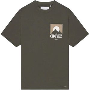 Croyez homme Heren t-shirt groen (Maat: XL) - Fotoprint - Halslijn: Ronde hals,