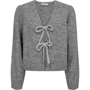 Freequent Dames vest grijs (Maat: L) - Mélange - Halslijn: V-hals,