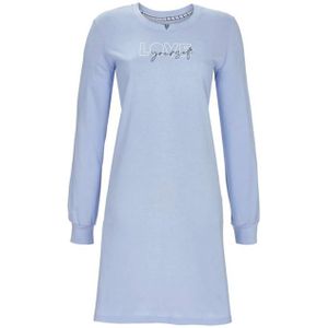 Ringella - Nachthemd - Blauw - Katoen - Lange Mouwen