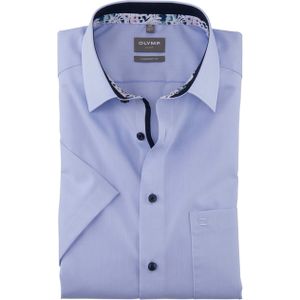 Olymp Comfort Fit Luxor Overhemd korte mouw blauw (Maat: 42) - Effen