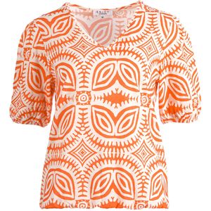 Enjoy T-shirt oranje (Maat: XL) - Halslijn: V-hals,