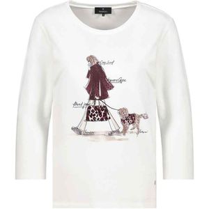 Monari - Longsleeve - Ecru - Fotoprint - Ronde Hals