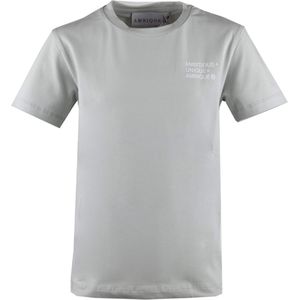 Ambique T-shirt grijs (Maat: 140) - Tekst - Halslijn: Ronde hals,
