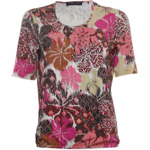 Roberto Sarto T-shirt roze (Maat: 48) - Halslijn: Ronde hals,