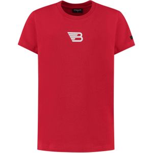 Ballin T-shirt rood (Maat: 152) - Effen - Halslijn: Ronde hals,