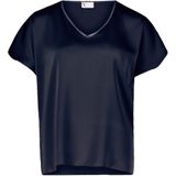 Vera Mont Dames blouse blauw (Maat: 34) - Effen - Halslijn: V-hals,