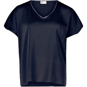 Vera Mont Dames blouse blauw (Maat: 34) - Effen - Halslijn: V-hals,