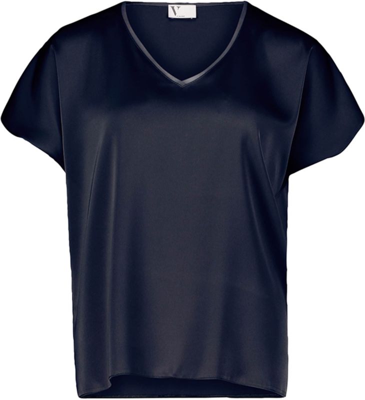 Vera Mont Dames blouse blauw (Maat: 34) - Effen - Halslijn: V-hals,
