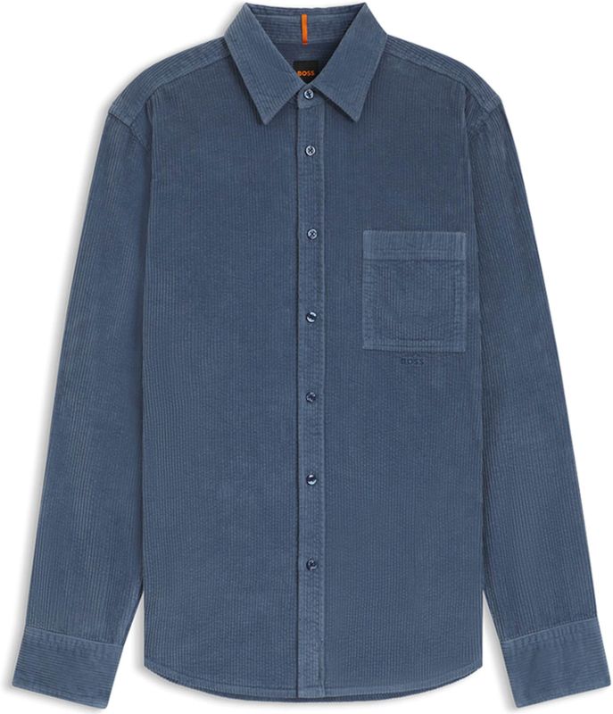 BOSS Orange - Overshirt - Blauw - Corduroy - Relegant 10260285 02 50548976/495