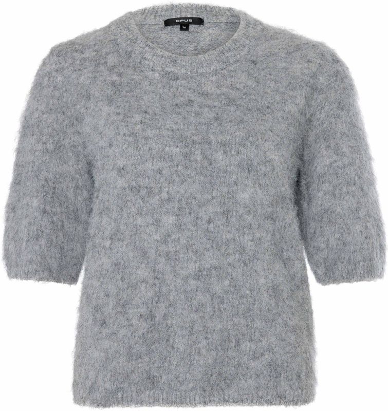 Opus - Pullover - Licht Grijs - Korte Mouw