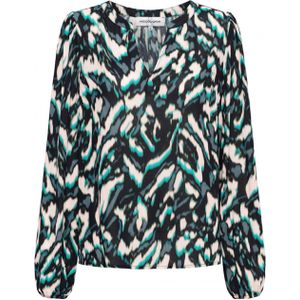 &Co Woman Blouse groen (Maat: S) - Halslijn: V-hals,