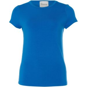 My Essential Wardrobe T-shirt blauw (Maat: S) - Effen - Halslijn: Ronde hals,