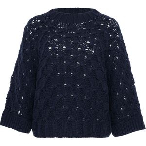 FFC Fashion Trui blauw (Maat: 34) - Effen - Halslijn: Ronde hals,