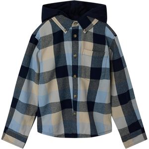 Name It - Nkmlarry Ls Overshirt - Marineblauw - Kinderhemd - Lange Mouwen