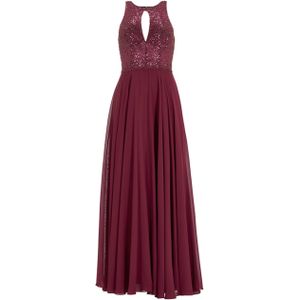 Heykyla Jurk bordeaux (Maat: 36) - Glitter - Halslijn: Ronde hals,