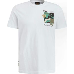 PME Legend T-shirt wit (Maat: 2XL) - Fotoprint - Halslijn: Ronde hals,