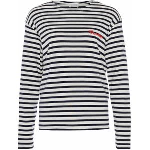 Closed - Longsleeve - Blauw - Streep - Ronde Halslijn