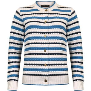 Roberto Sarto Vest blauw (Maat: 46) - Streep - Halslijn: Ronde hals,