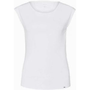 Marc Cain Essentials T-shirt wit (Maat: 40) - Effen - Halslijn: Ronde hals,