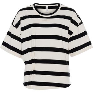 10 Days - T-shirt - Ecru - Streep - Ronde Halslijn