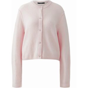 OUI Dames vest roze (Maat: 38) - Effen - Halslijn: Ronde hals,