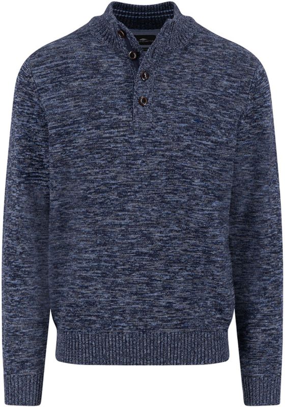Fynch Hatton - Buttoned Troyer - Trui - Donkerblauw