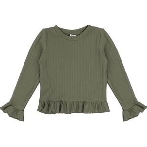 Jacky Sue Meisjes longsleeve groen (Maat: 104) - Halslijn: Ronde hals,