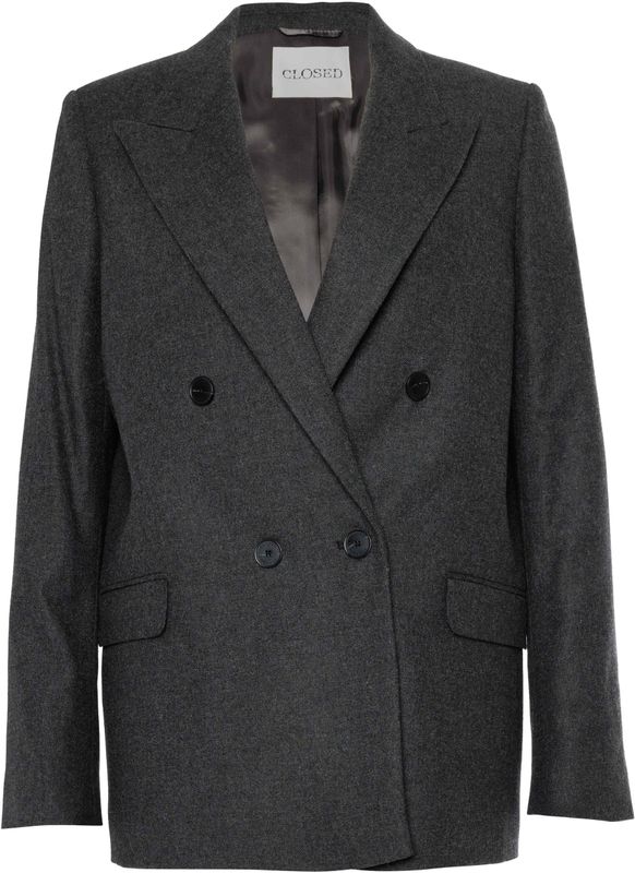 Closed - Blazer - Grijs - Fitted Doublebreasted