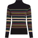 King Louie - Rollneck Top - Zwart - Gestreept Dessin