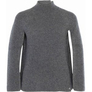 Dante6 Trui grijs (Maat: XS) - Effen - Halslijn: Opstaande kraag,
