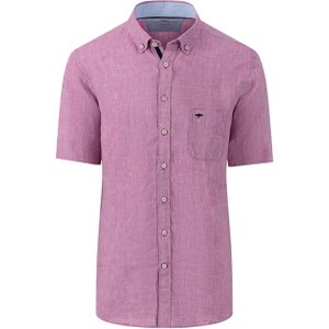 Fynch-Hatton Overhemd korte mouw paars (Maat: XL) - Effen