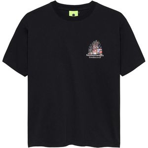 New Amsterdam Heren t-shirt zwart (Maat: XS) - Fotoprint - Halslijn: Ronde hals,