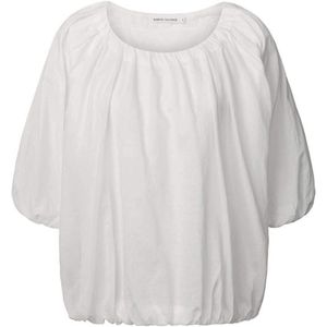 Rabens Saloner Blouse wit (Maat: XS-S) - Effen - Halslijn: Ronde hals,