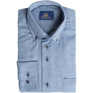 Eden Valley Heren overhemd lange mouw blauw (Maat: XL)