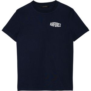 Airforce T-shirt blauw (Maat: 152) - Effen - Halslijn: Ronde hals,