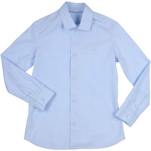 Gymp Overhemd lange mouw blauw (Maat: 116) - Effen