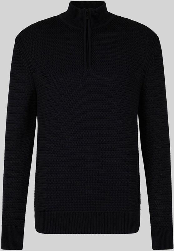 STRELLSON - Adrian - Trui - Zwart - Knitwear - Opstaande Kraag