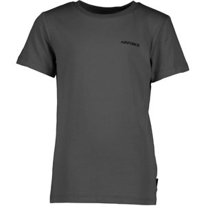 Airforce T-shirt grijs (Maat: 176) - Effen - Halslijn: Ronde hals,