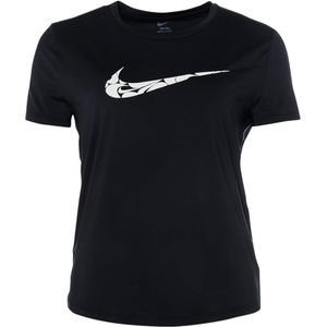 Nike T-shirt zwart (Maat: L) - Effen - Halslijn: Ronde hals,
