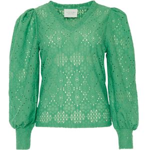 Sisters Point Blouse groen (Maat: XS) - Effen - Halslijn: V-hals,