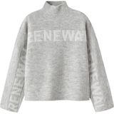 Name It - NkfNuva - Blouse - Lichtgrijs Gevlekt - Gebreid - Rib