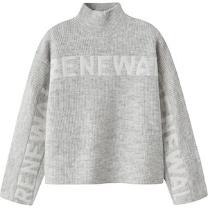 Name It - NkfNuva - Blouse - Lichtgrijs Gevlekt - Gebreid - Rib