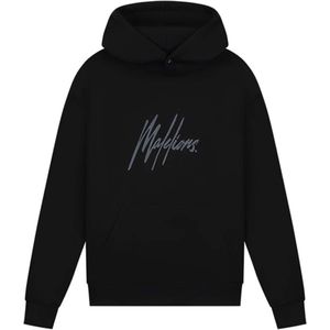 Malelions Hoodie zwart (Maat: S) - EffenTekst - Halslijn: Capuchon,